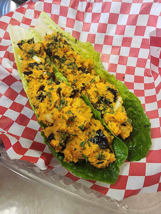 Raw Chickpea Tunaphish Tacos